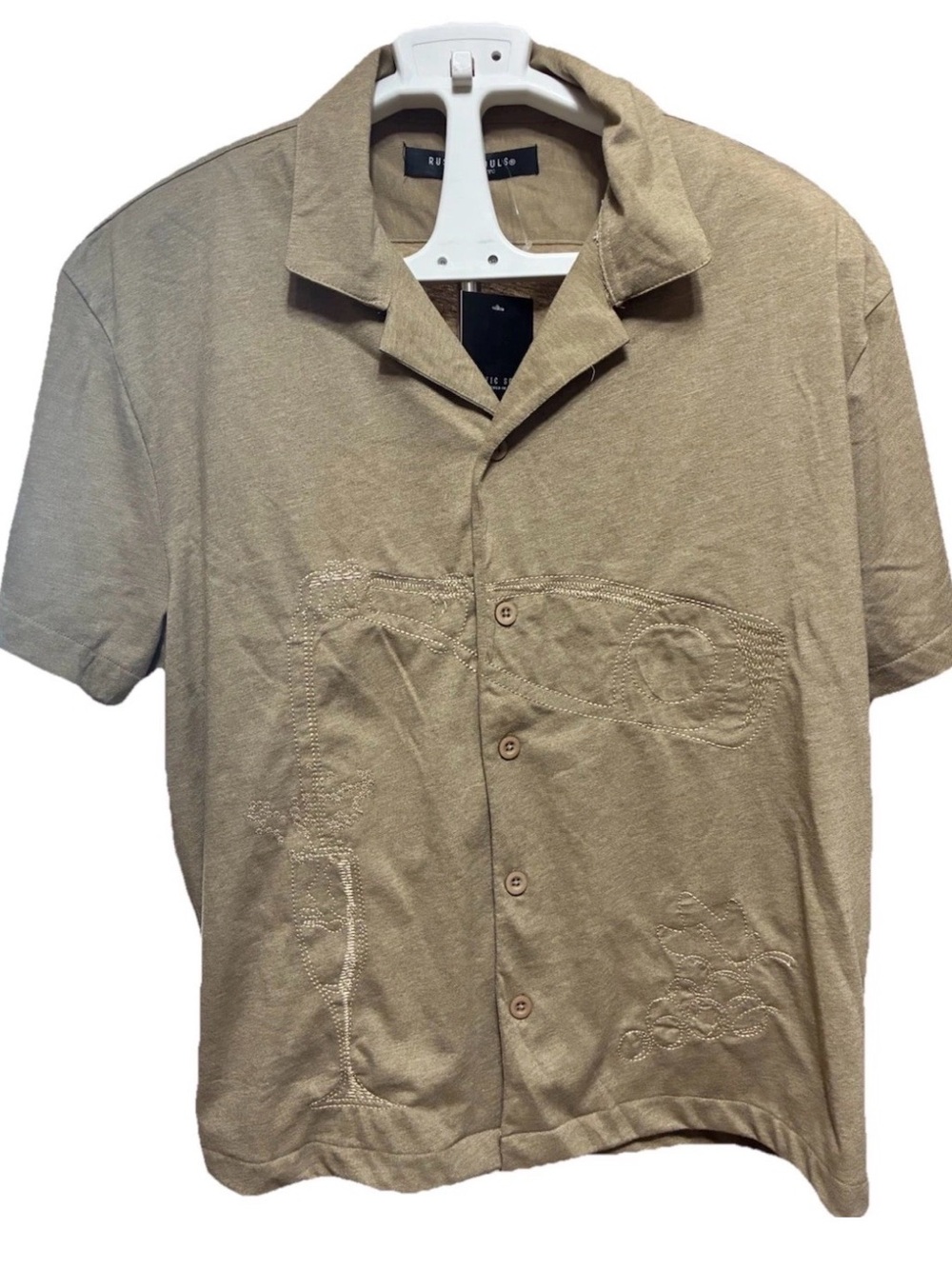 NWT- MENS RUSTIC SOULS BUTTON DOWN SIZE MEDIUM BROWN